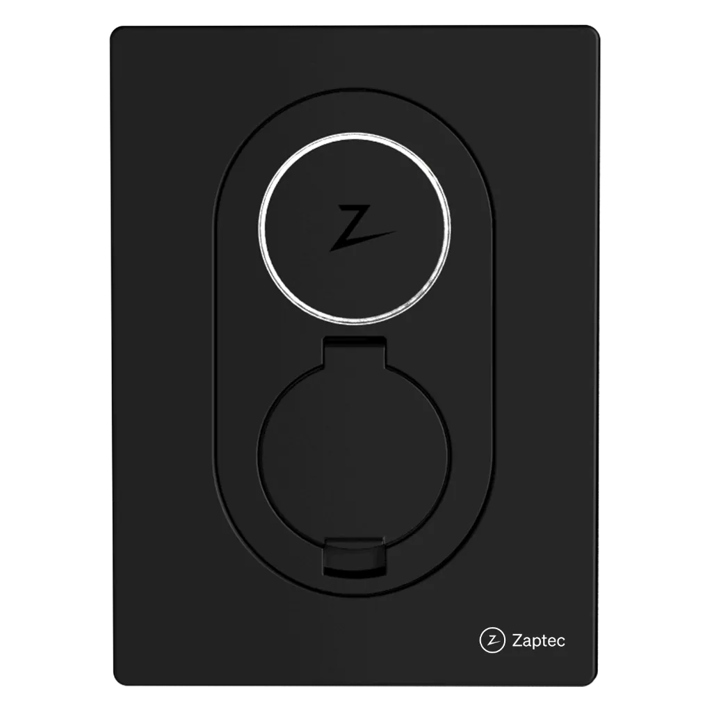 Zaptec Go Asphalt Black Front View.webp
