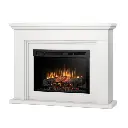 Warmtec Ardila Electric Fireplace with Dimplex 26” XHD Optiflame Insert – White Matte Finish