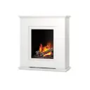 Warmtec Asti Electric Fireplace with Engine 68-400 Optimyst Insert – White Matte Finish